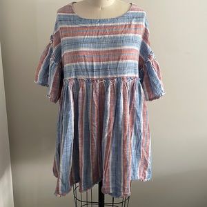 Multi Stripe Free People Mini Dress/Tunic